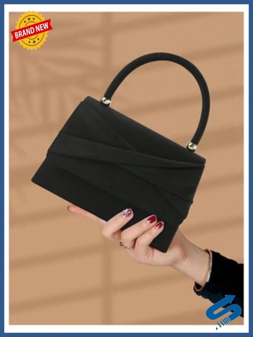 Velvet Clutch Purse Top Handle Crossbody Evening Bag Mini Handbag